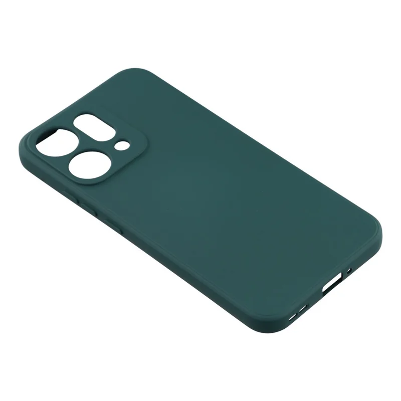 Pour Oppo Reno14 5G (Global) Coque TPU Arrière Souple Anti-Rayures avec Doublure en Fibre - Vert Armée