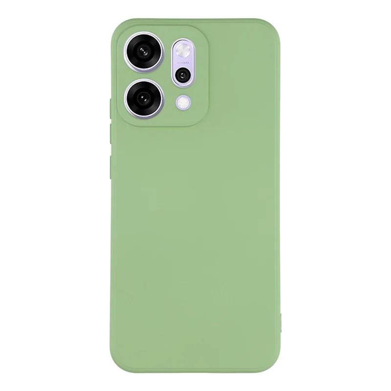 For Oppo Reno14 5G (Global) Case TPU Back Soft Anti-Scratch Fiber Lining Phone Cover - Matcha Green