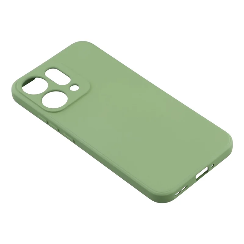 For Oppo Reno14 5G (Global) Case TPU Back Soft Anti-Scratch Fiber Lining Phone Cover - Matcha Green