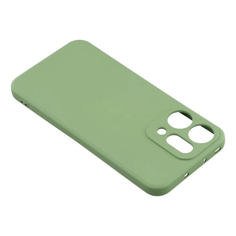 For Oppo Reno14 5G (Global) Case TPU Back Soft Anti-Scratch Fiber Lining Phone Cover - Matcha Green