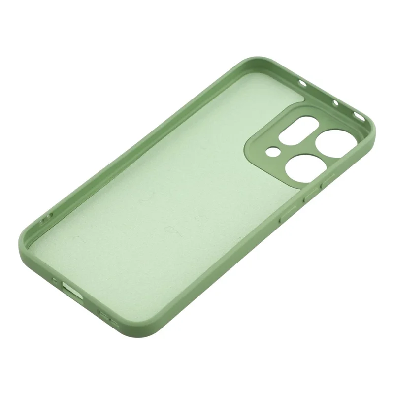 For Oppo Reno14 5G (Global) Case TPU Back Soft Anti-Scratch Fiber Lining Phone Cover - Matcha Green