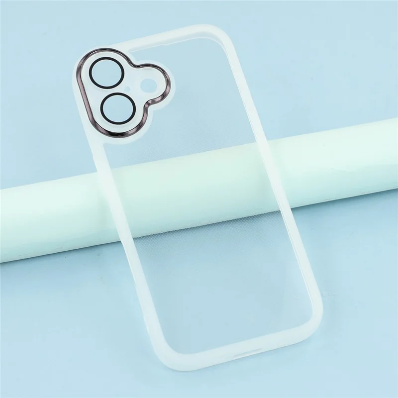Für iPhone 17 Hülle Elektrolytisch veredelter Kamerarahmen TPU Handyhülle - Transparent Weiß