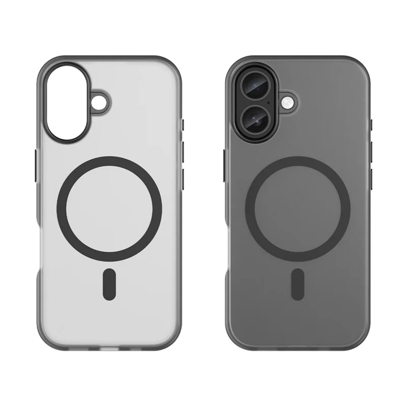 Cover per iPhone 17 Compatibile con MagSafe, Custodia Sottile Opaca Trasparente in TPU + PC - Nero