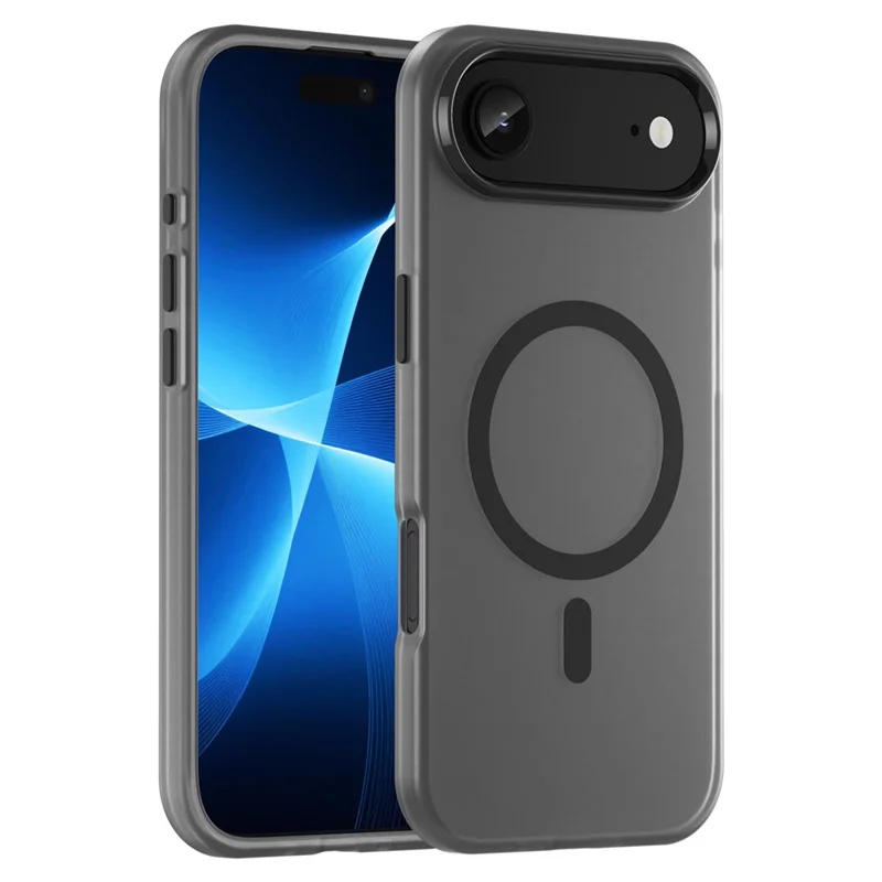 For iPhone Air Case Compatible with MagSafe TPU + PC Slim Matte Translucent Phone Cover - Black