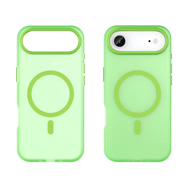 For iPhone Air Case Compatible with MagSafe TPU + PC Slim Matte Translucent Phone Cover - Green