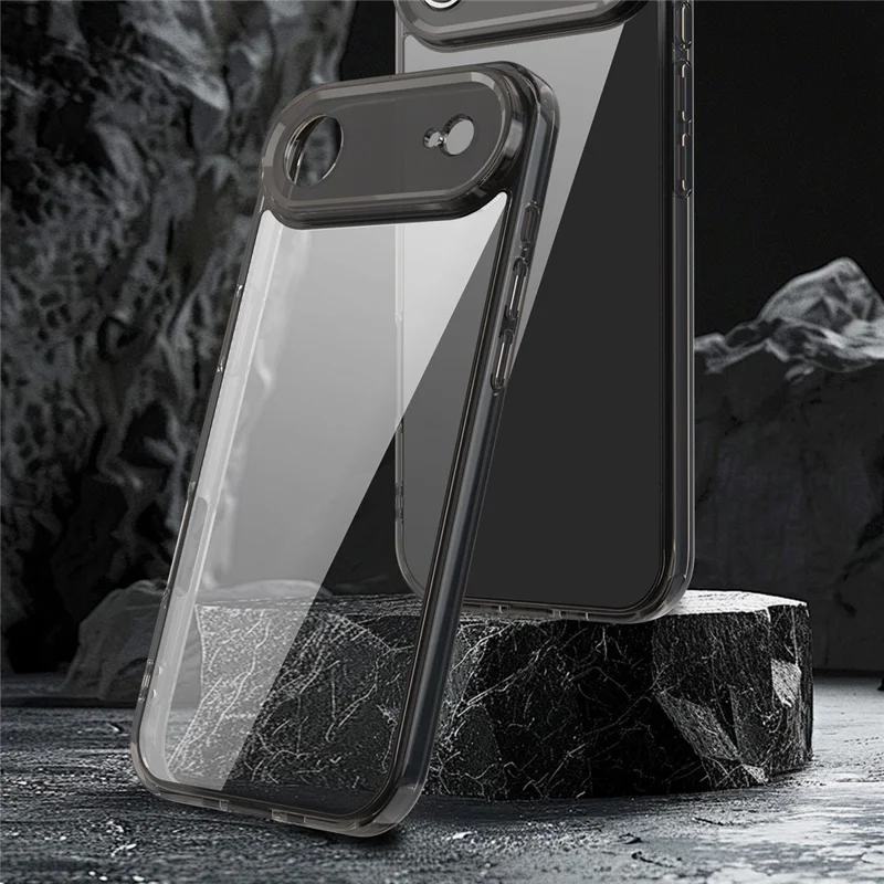 For iPhone Air Case TPU + Acrylic Phone Back Cover Anti Yellowing - Black