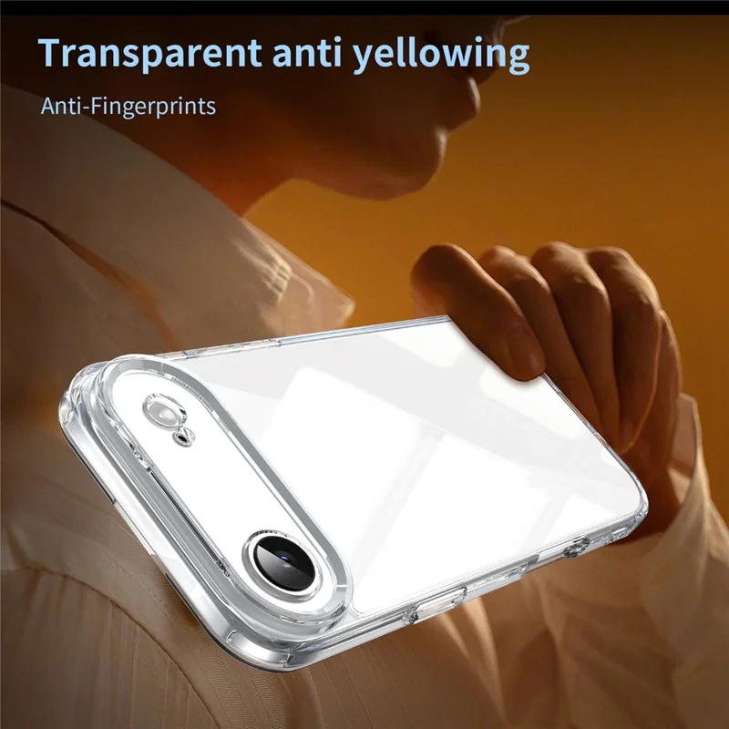 For iPhone Air Case TPU + Acrylic Phone Back Cover Anti Yellowing - Transparent