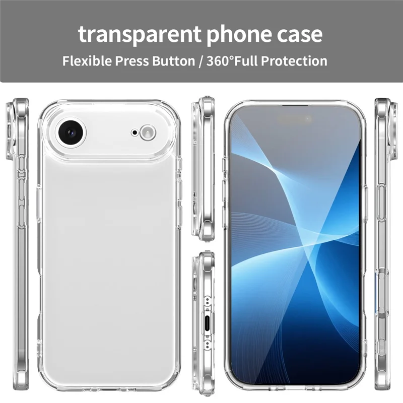 For iPhone Air Case TPU + Acrylic Phone Back Cover Anti Yellowing - Transparent