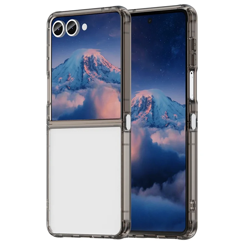 For Samsung Galaxy Z Flip7 5G Case TPU + Acrylic Phone Back Cover Anti Yellowing - Black