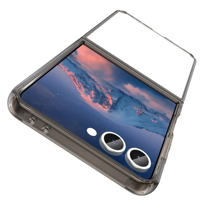 For Samsung Galaxy Z Flip7 5G Case TPU + Acrylic Phone Back Cover Anti Yellowing - Black