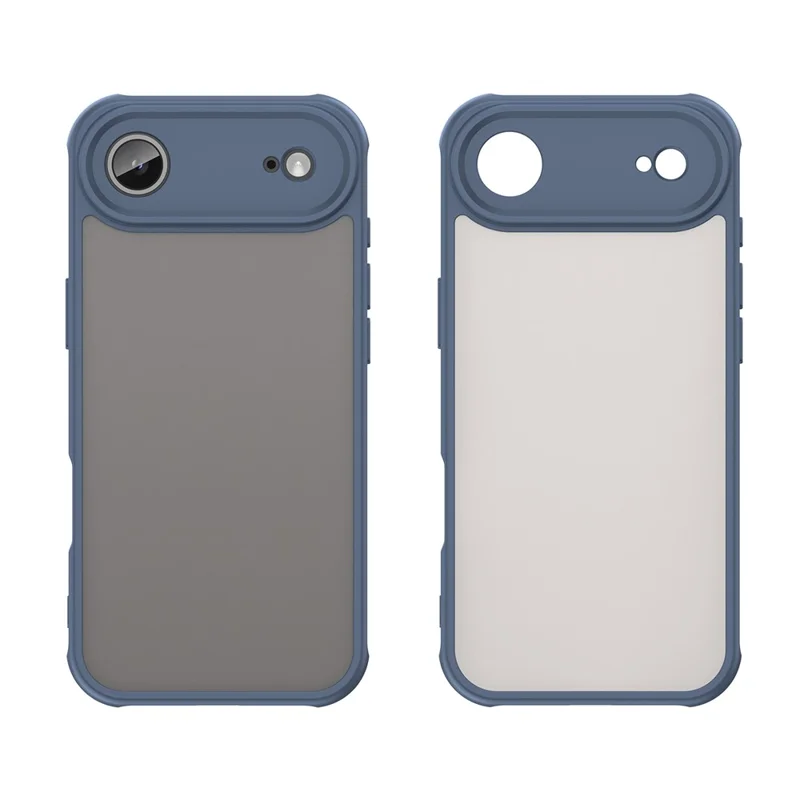 For iPhone Air Case Drop Proof Airbags Frosted Translucent PC + TPU Phone Back Cover - Blue