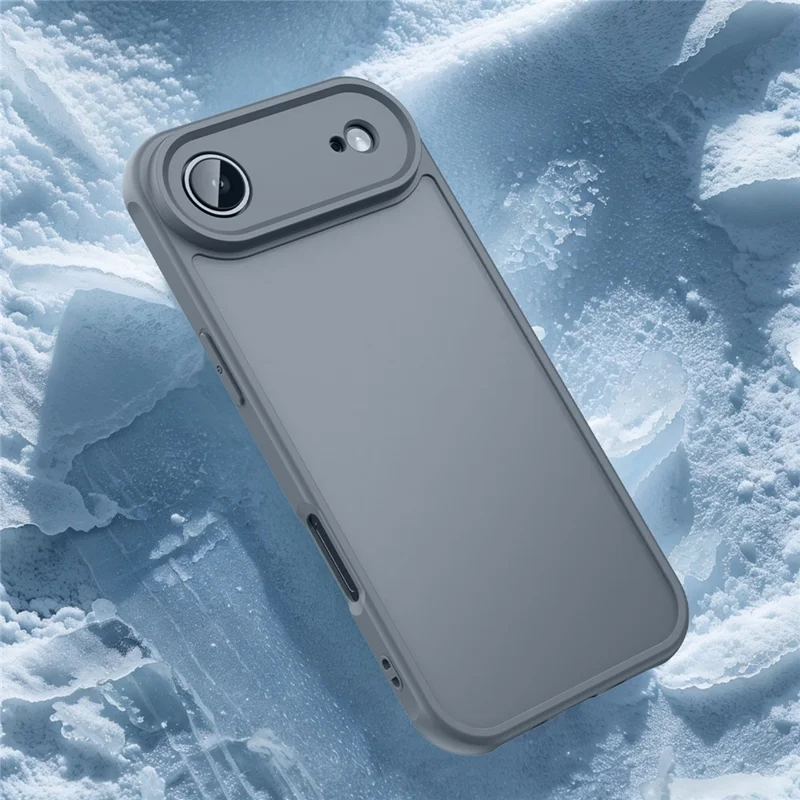For iPhone Air Case Drop Proof Airbags Frosted Translucent PC + TPU Phone Back Cover - Blue