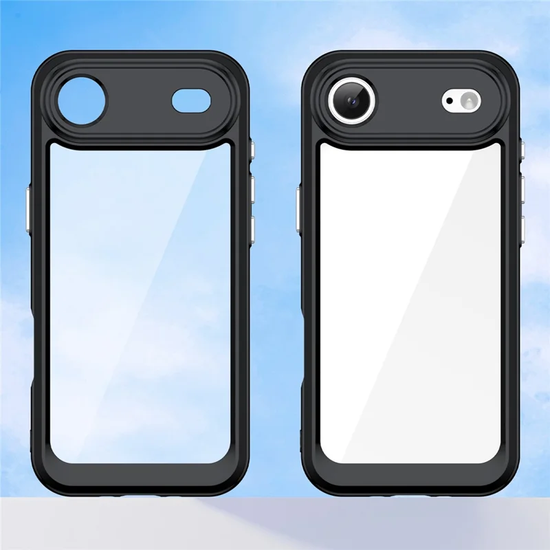 Чехол Air для iPhone 17 из ТПУ + акрила, прозрачный защитный чехол для телефона - Черный