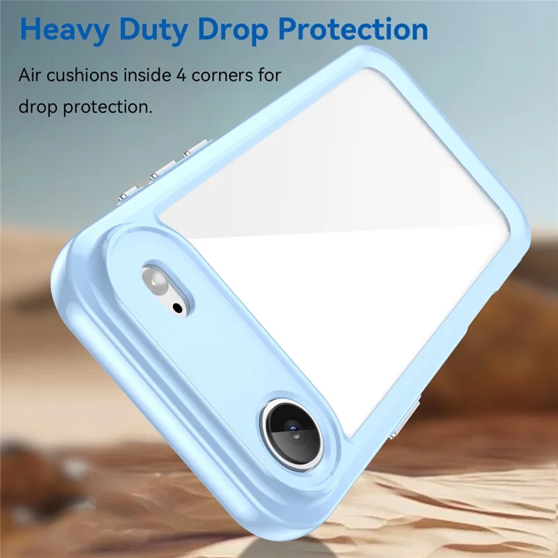 For iPhone Air Case TPU + Acrylic Protective Clear Phone Cover - Blue