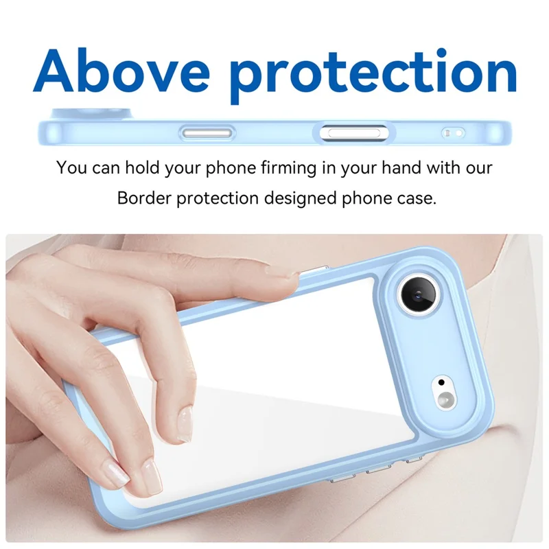 For iPhone Air Case TPU + Acrylic Protective Clear Phone Cover - Blue