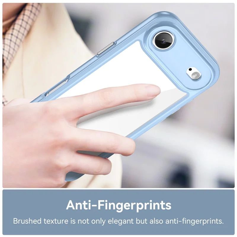 For iPhone Air Case TPU + Acrylic Protective Clear Phone Cover - Blue