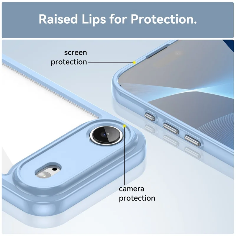 For iPhone Air Case TPU + Acrylic Protective Clear Phone Cover - Blue