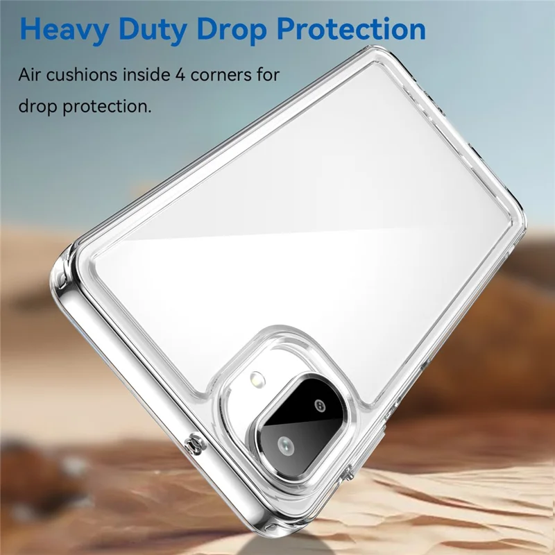 For Samsung Galaxy A07 4G Case TPU + Acrylic Protective Clear Phone Cover - Transparent