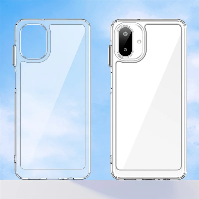 For Samsung Galaxy A07 4G Case TPU + Acrylic Protective Clear Phone Cover - Transparent