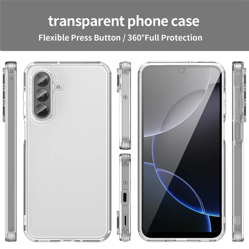 For Samsung Galaxy A17 5G / A17 4G / M17 5G / F17 5G Case TPU + Acrylic Phone Back Cover Anti Yellowing - Transparent