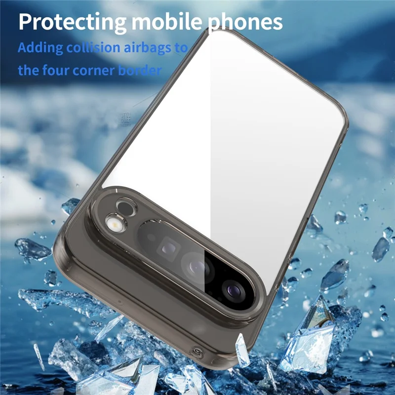 For Google Pixel 10 Pro XL Case TPU + Acrylic Phone Back Cover Anti Yellowing - Black