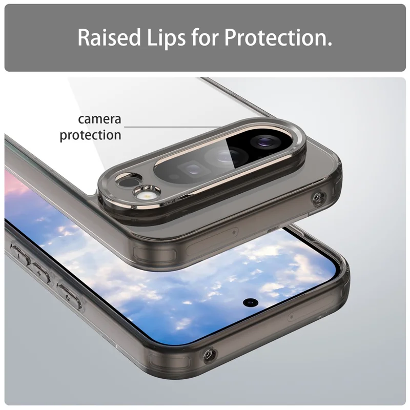 For Google Pixel 10 Pro XL Case TPU + Acrylic Phone Back Cover Anti Yellowing - Black