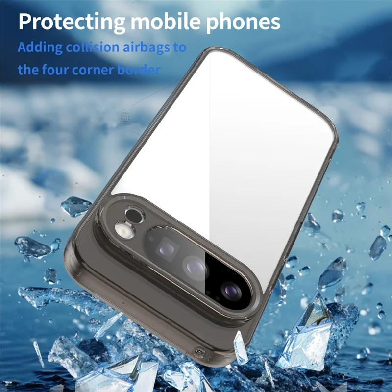 For Google Pixel 10 Pro Case TPU + Acrylic Phone Back Cover Anti Yellowing - Black