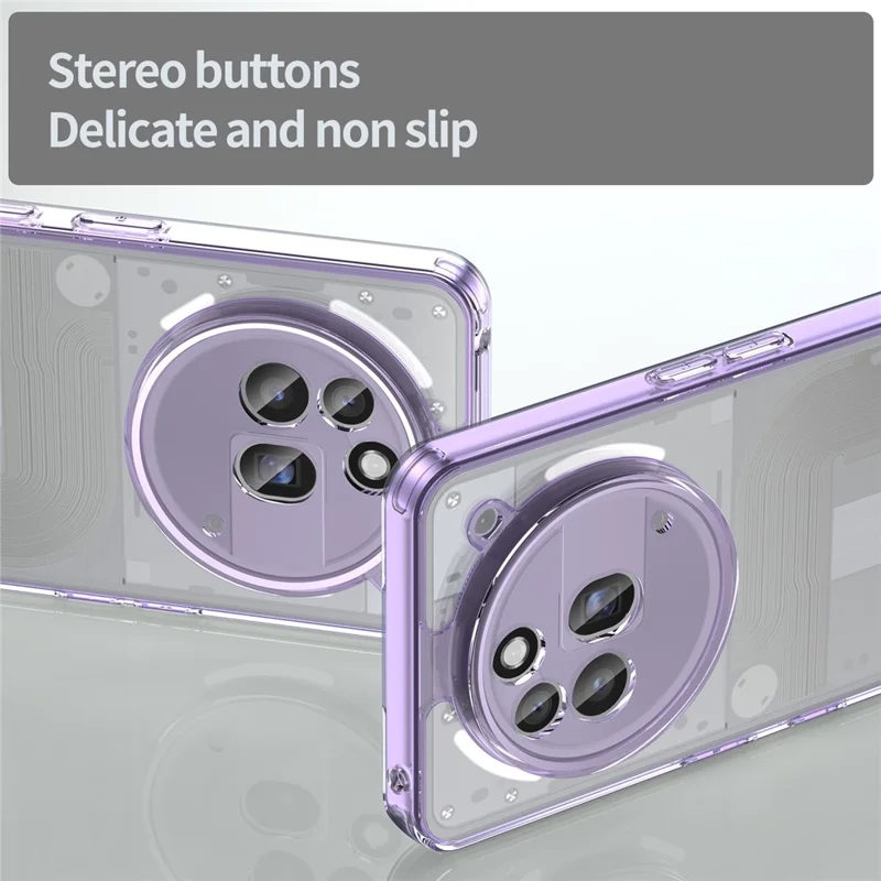 Coque pour Nothing Phone (3a) Pro TPU + Coque arrière en acrylique Anti-jaunissement - Violet