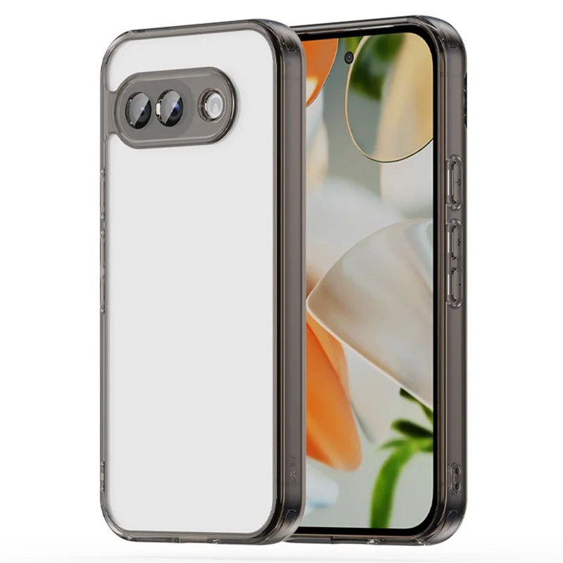 For Google Pixel 9a Case TPU + Acrylic Phone Back Cover Anti Yellowing - Black