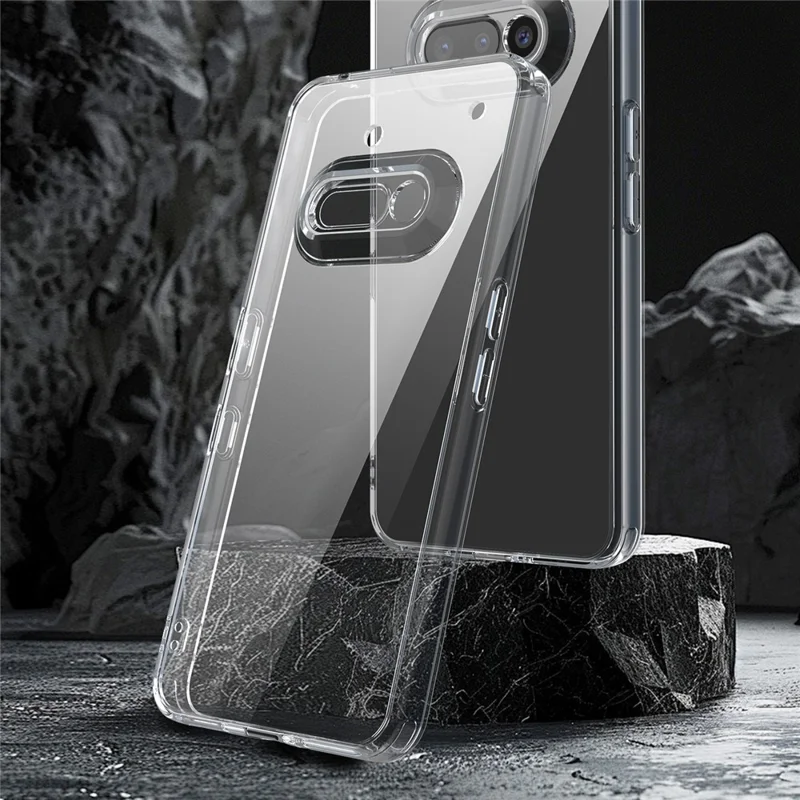 For Nothing Phone (3a) Case TPU + Acrylic Phone Back Cover Anti Yellowing - Transparent