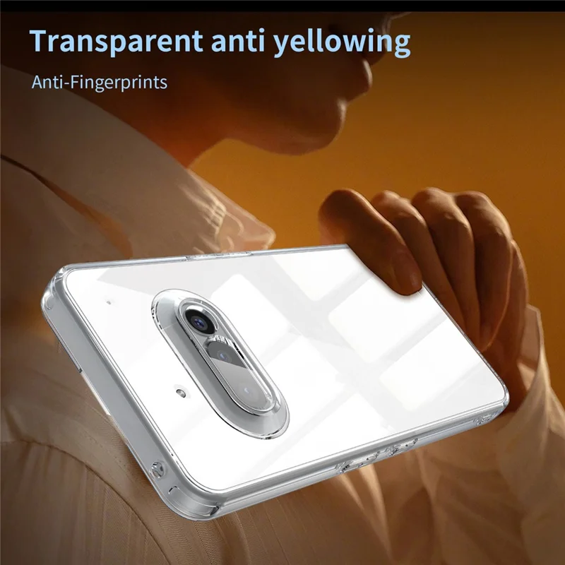 For Nothing Phone (3a) Case TPU + Acrylic Phone Back Cover Anti Yellowing - Transparent