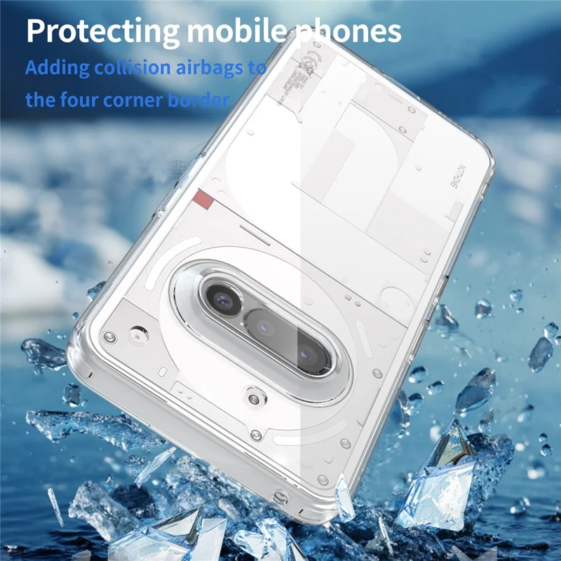 For Nothing Phone (3a) Case TPU + Acrylic Phone Back Cover Anti Yellowing - Transparent