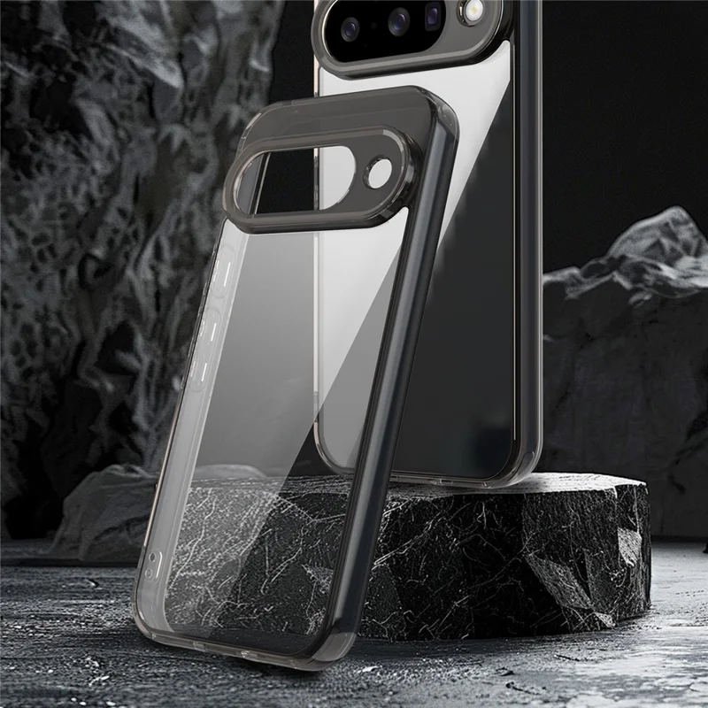 For Google Pixel 10 Case TPU + Acrylic Phone Back Cover Anti Yellowing - Black