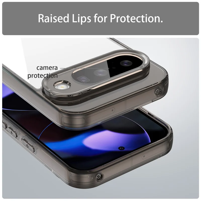 For Google Pixel 10 Case TPU + Acrylic Phone Back Cover Anti Yellowing - Black