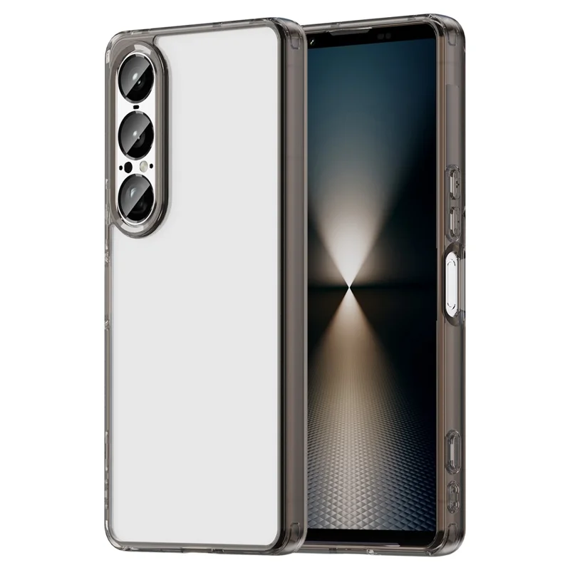 For Sony Xperia 1 VII Case TPU + Acrylic Phone Back Cover Anti Yellowing - Black