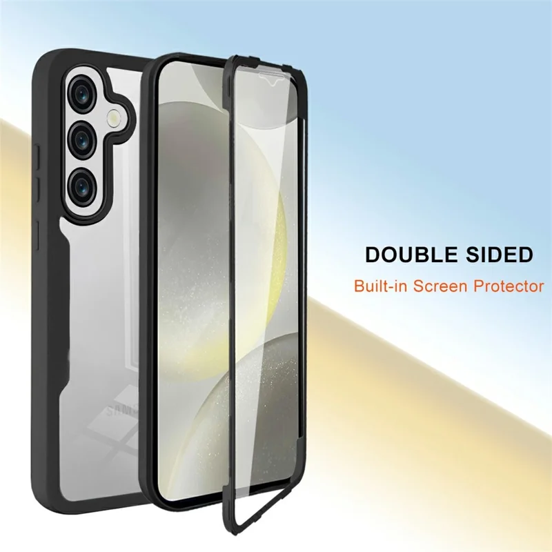 Cover per Samsung Galaxy M36 5G Custodia Acrilica + TPU Trasparente con Pellicola Protettiva PET - Nero