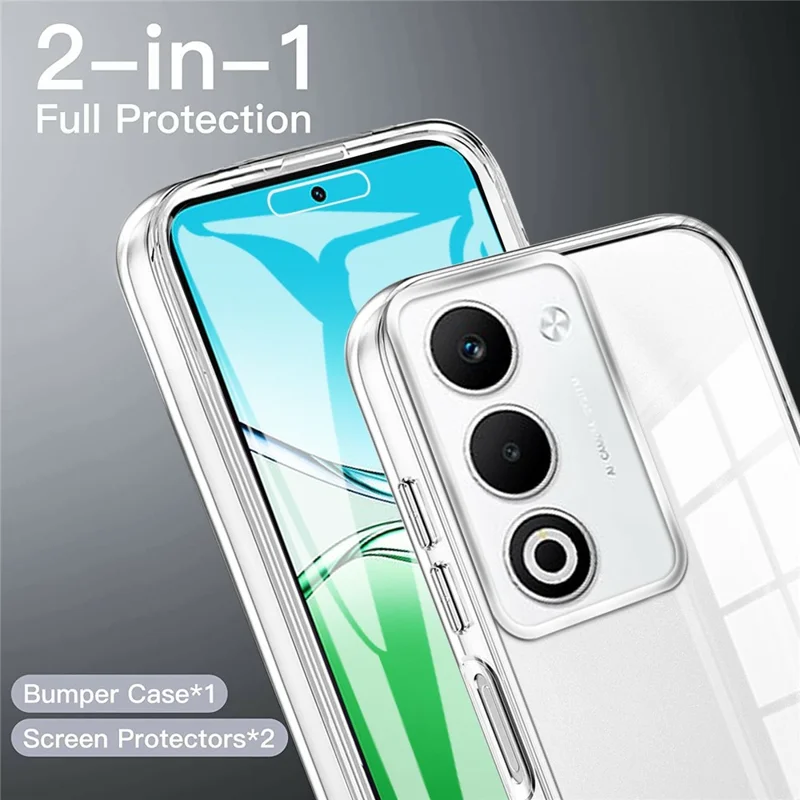 Funda para Oppo A5 5G Carcasa de TPU Marco Transparente Acrílico Cubierta Trasera con Película de PET