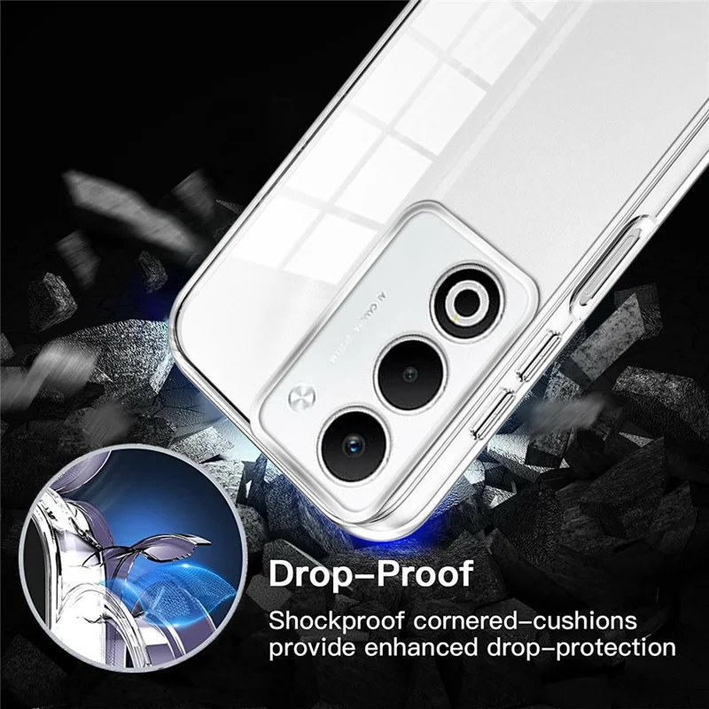 Funda para Oppo A5 5G Carcasa de TPU Marco Transparente Acrílico Cubierta Trasera con Película de PET