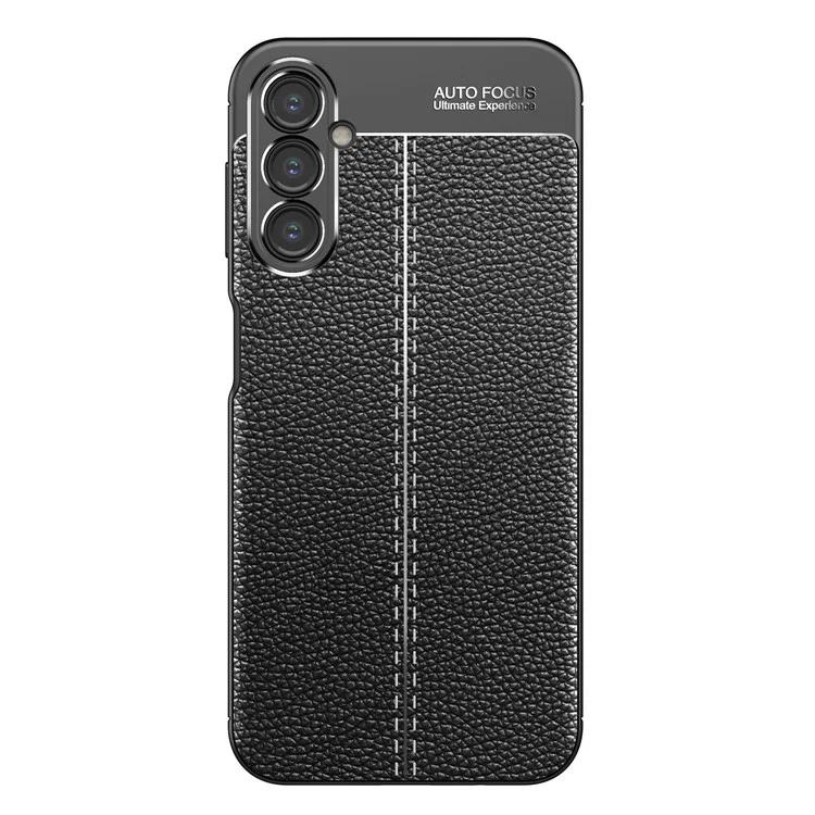 Litchi Texture TPU Case para Samsung Galaxy A14 5G / 4G, Capa de Telefone Antidigital e à Prova de Queda - Preta