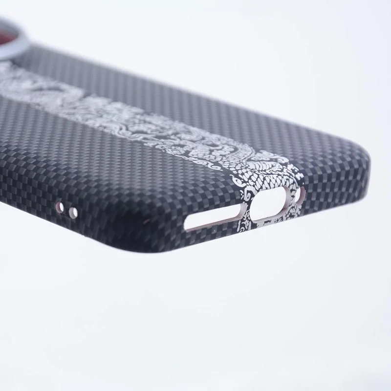 For Xiaomi 15 Ultra Magnetic Case Carbon Fiber Texture Water Transfer PC Phone Cover - Brown Source Pattern