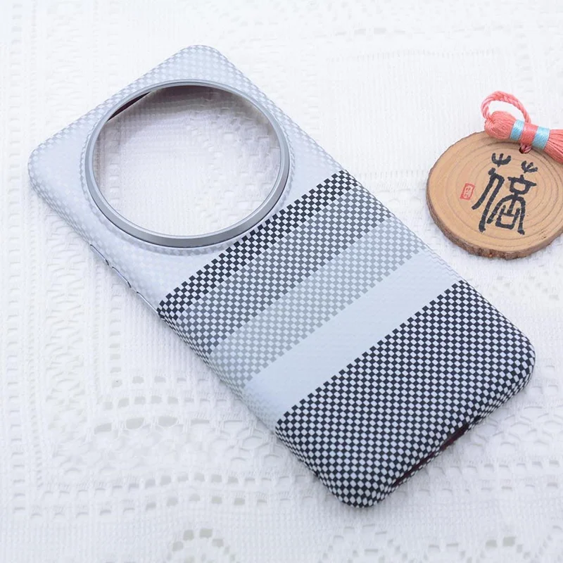 For Xiaomi 15 Ultra Magnetic Case Carbon Fiber Texture Water Transfer PC Phone Cover - Carbon Fiber Grey