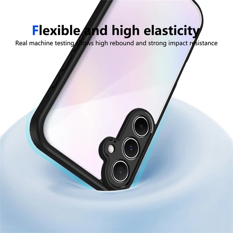 For Samsung Galaxy S24+ Case Matte Skin Touch Clear PC + TPU Shockproof Phone Back Cover - Black
