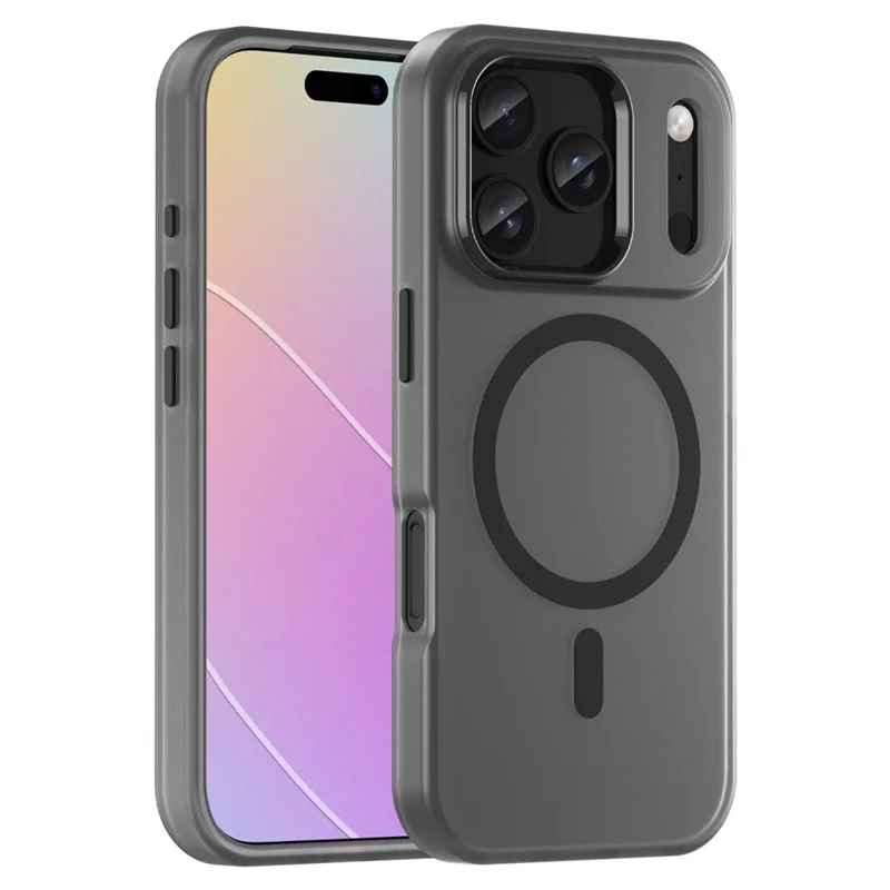 Для iPhone 17 Pro Чехол совместимый с MagSafe ТПУ + ПК Тонкий матовый прозрачный чехол для телефона - Черный