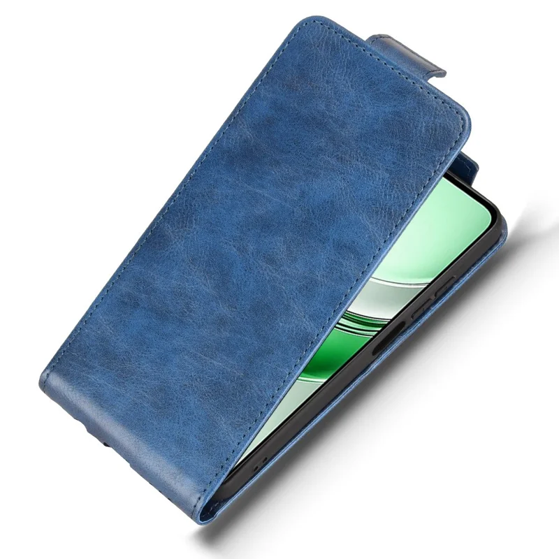Pour Realme C71 4G Étui avec Support Fermoir Magnétique Rabat Vertical en Cuir avec Porte-Cartes - Bleu Foncé