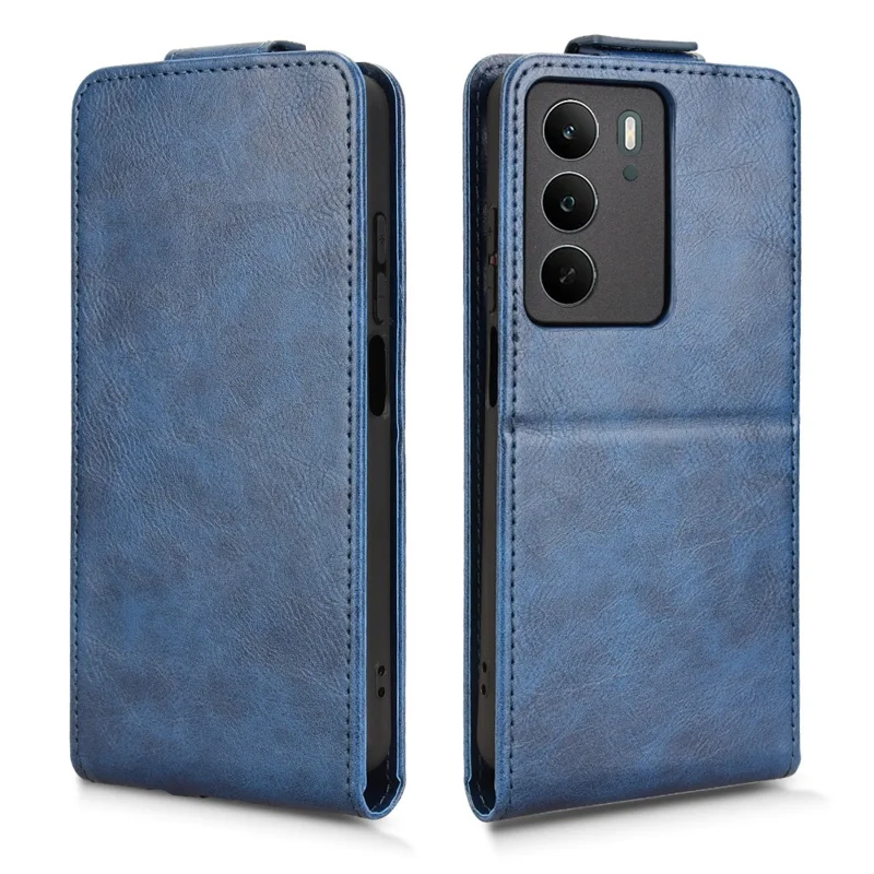 Pour Realme C71 4G Étui avec Support Fermoir Magnétique Rabat Vertical en Cuir avec Porte-Cartes - Bleu Foncé