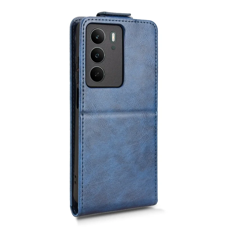 Pour Realme C71 4G Étui avec Support Fermoir Magnétique Rabat Vertical en Cuir avec Porte-Cartes - Bleu Foncé