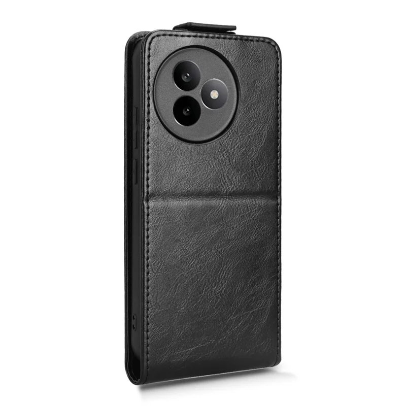 Per Xiaomi Redmi K80 Ultra 5G Custodia Stand Fermaglio Magnetico Flip Verticale Custodia in Pelle con Porta Carte - Nero