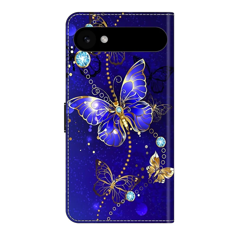 For iPhone Air Case 3D Pattern PU Leather Wallet Phone Cover with Stand - Diamond Butterfly