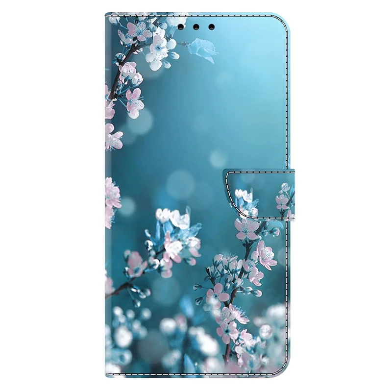 For Motorola Edge 60 5G  /  Edge 60 Fusion 5G Case 3D Pattern PU Leather Wallet Phone Cover with Stand - Plum Blossoms