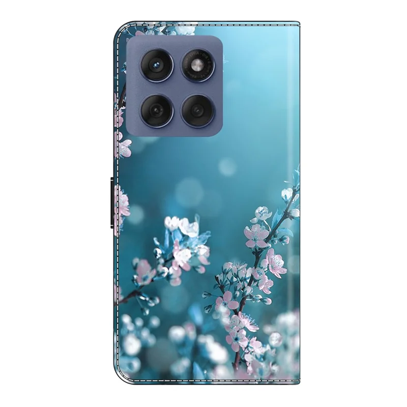 For Motorola Edge 60 5G  /  Edge 60 Fusion 5G Case 3D Pattern PU Leather Wallet Phone Cover with Stand - Plum Blossoms